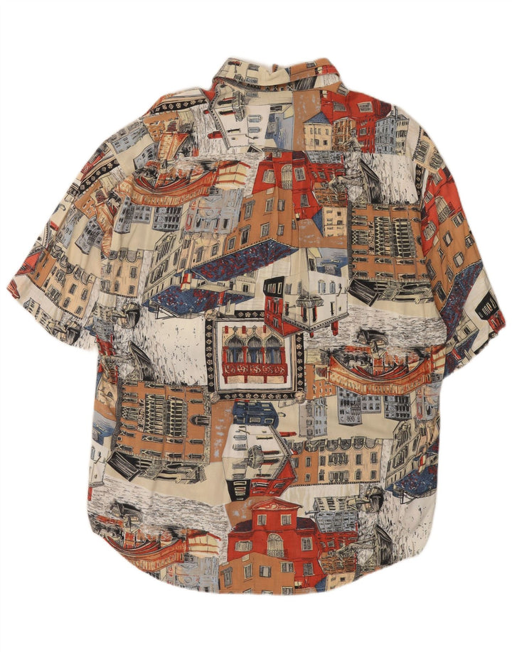 Cămașă vintage cu mânecă scurtă pentru bărbați, 2XL, multicoloră