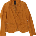 G-STAR Womens 1 Button Blazer Jacket EU 40 Medium Brown Cotton Vintage G-Star and Second-Hand G-Star from Messina Hembry 