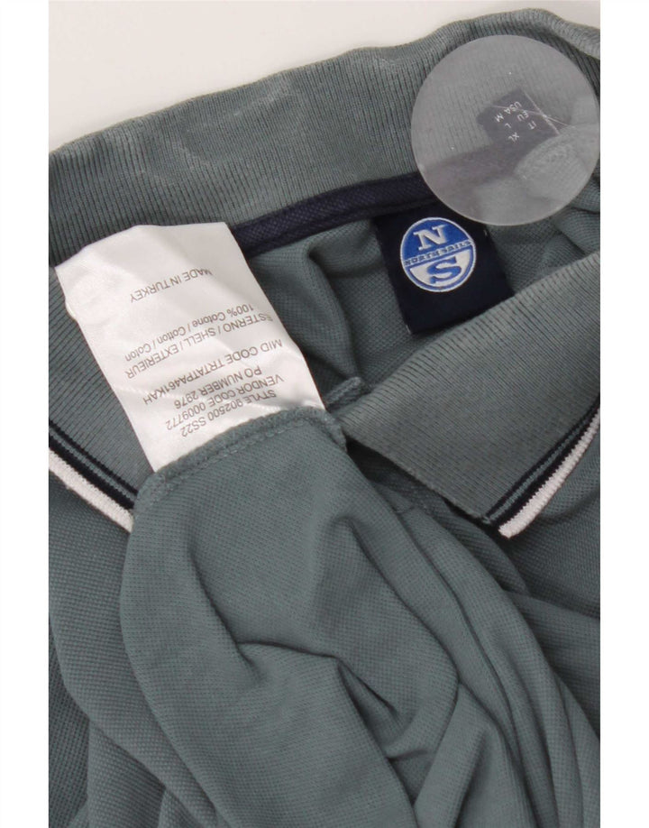 Tricou polo North Sails pentru bărbați, bumbac gri mediu