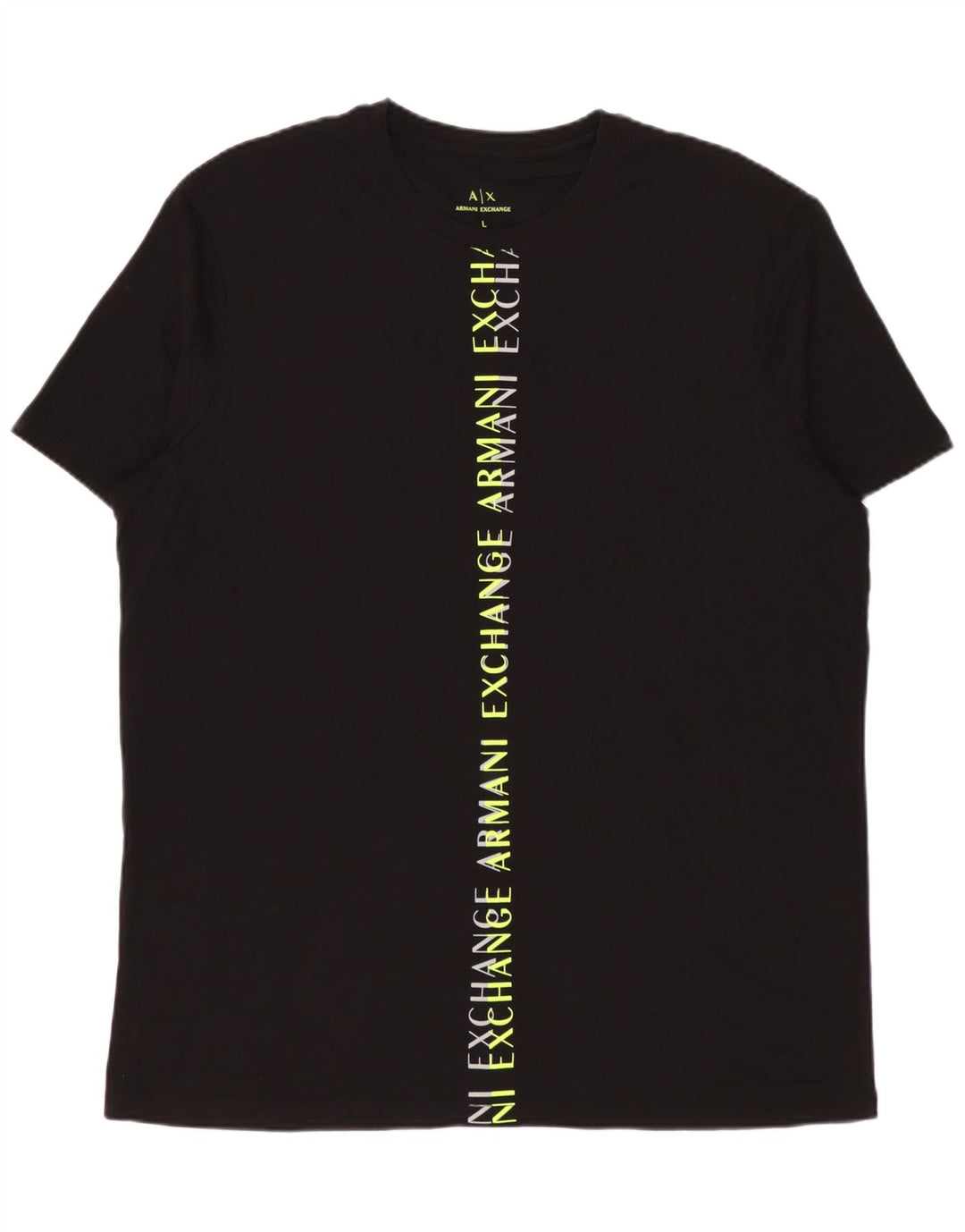 Armani Exchange tricou grafic pentru bărbați Top mare din bumbac negru