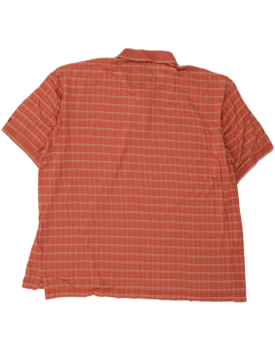 Tricou Polo Izod pentru bărbați 2XL, bumbac cu carouri portocalii