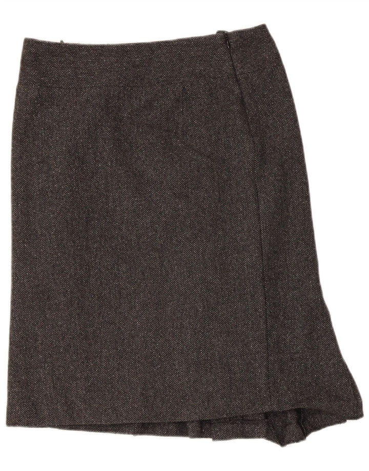Fusta asimetrică pentru femei Benetton IT 40 Small W30 Grey Herringbone