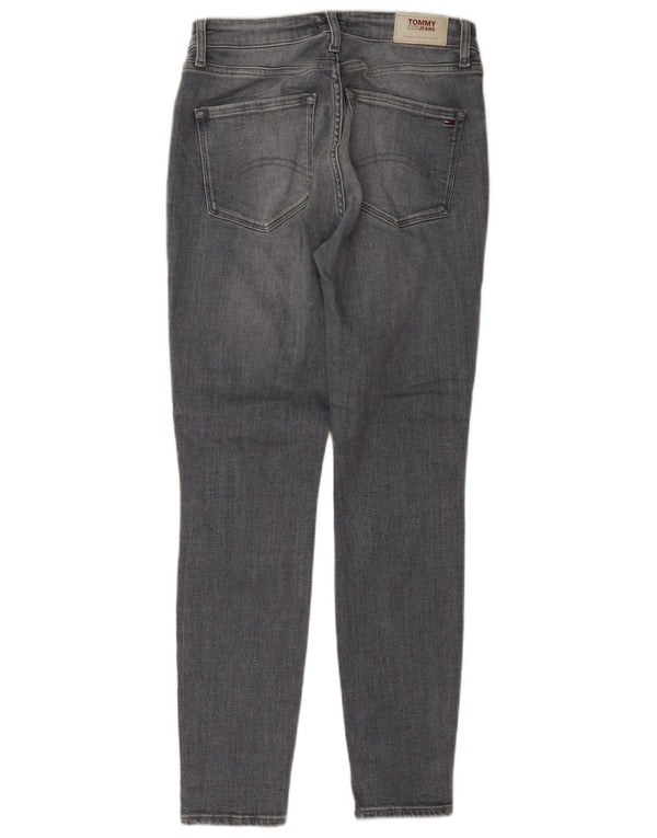 Blugi skinny pentru femei cu talie înaltă Tommy Hilfiger W30 L30 bumbac gri