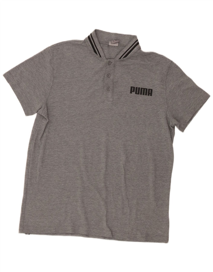 Tricou polo cu grafică Puma pentru bărbați, mare, gri