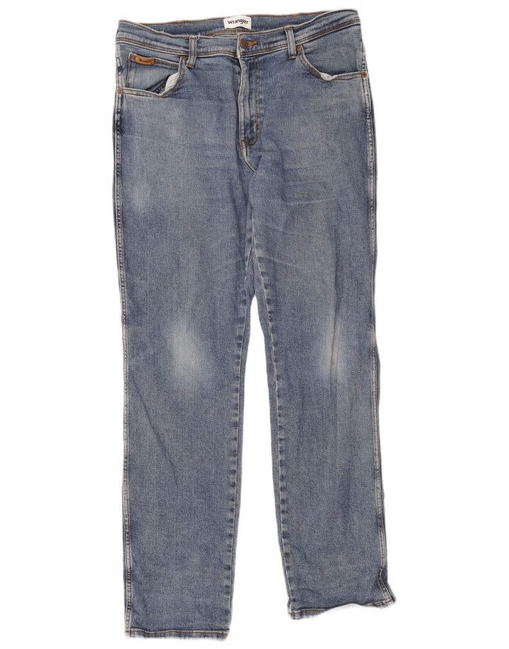 Blugi drepte pentru bărbați Wrangler Texas W36 L34 Bumbac albastru