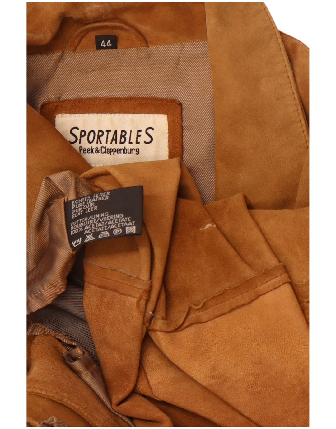 SPORTABLES Jachetă de piele intoarsa pentru femei IT 44 Medium Brown Patchwork Piele