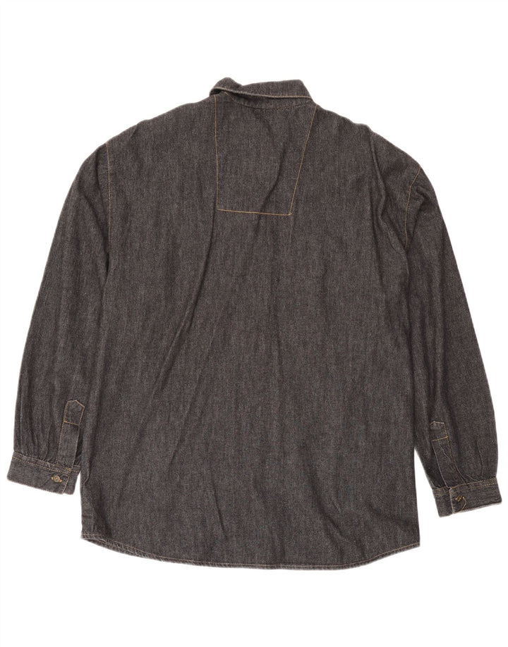 Cămașă din denim pentru bărbați BUSTER IT 48/50 Medium Negru