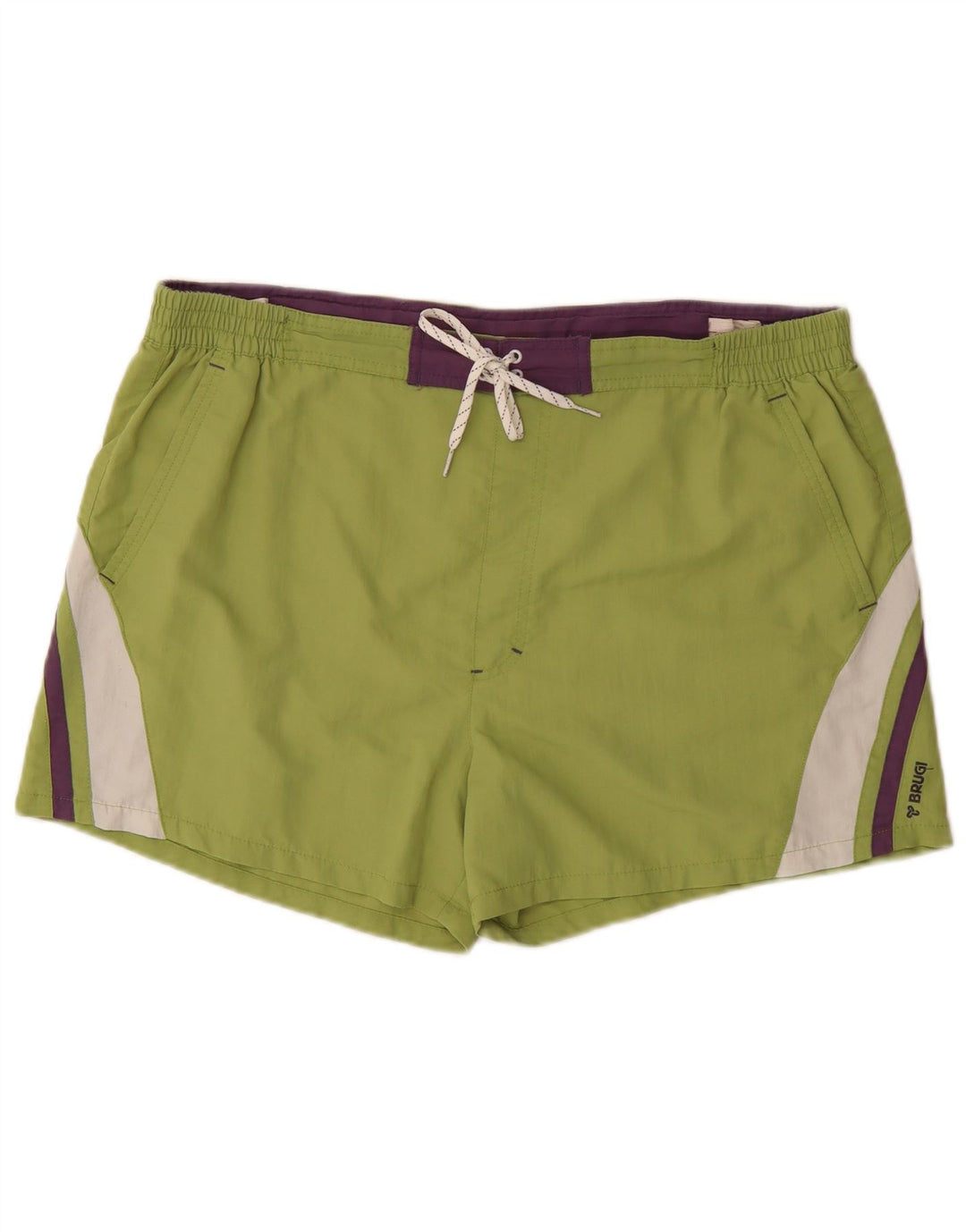 Pantaloni scurți de înot Brugi pentru bărbați XL, verde, poliamidă color bloc