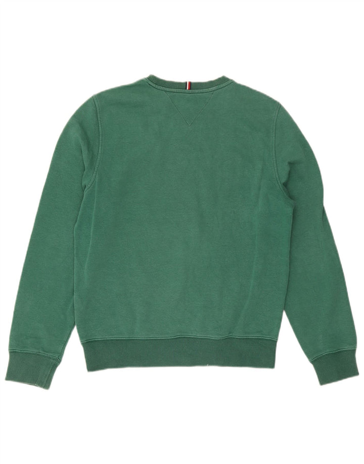 Hanorac grafic pentru bărbați Tommy Hilfiger Pulover mic, verde, bumbac