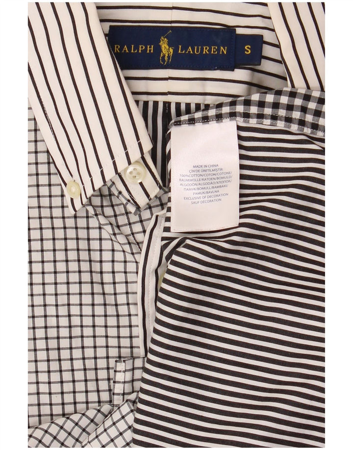 Cămașă pentru bărbați Ralph Lauren, mică, neagră, bumbac mozaic