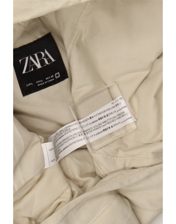 Bomber pentru bărbați Zara UK 40 mare, bej, poliester
