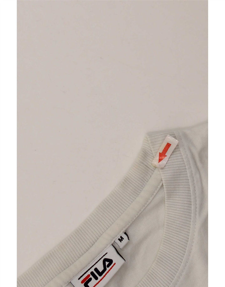 Tricou cu grafic Fila pentru bărbați Top Medium Alb Bumbac
