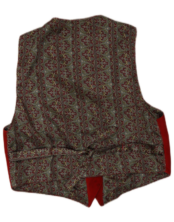 Vestă de damă vintage din piele intoarsa UK 14 mare, rosu, retro
