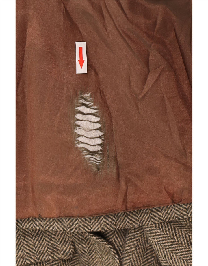 Blazer vintage pentru femei UK 12 Medium Green Herringbone Classic