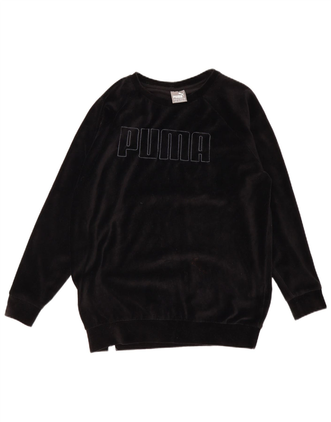 Pulover cu grafic supradimensionat PUMA pentru femei UK 12 bumbac mediu negru