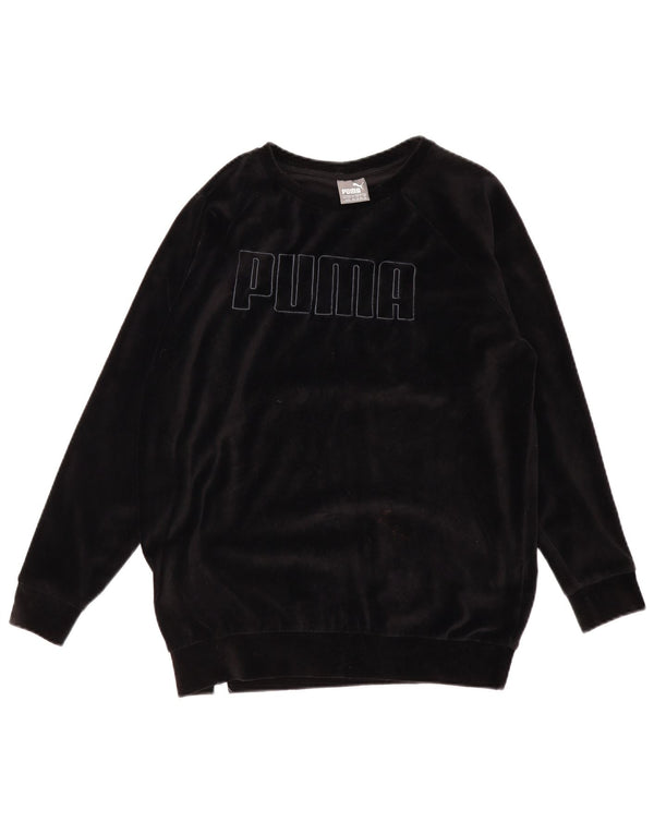 Pulover cu grafic supradimensionat PUMA pentru femei UK 12 bumbac mediu negru