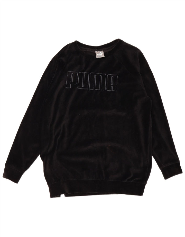 Pulover cu grafic supradimensionat PUMA pentru femei UK 12 bumbac mediu negru