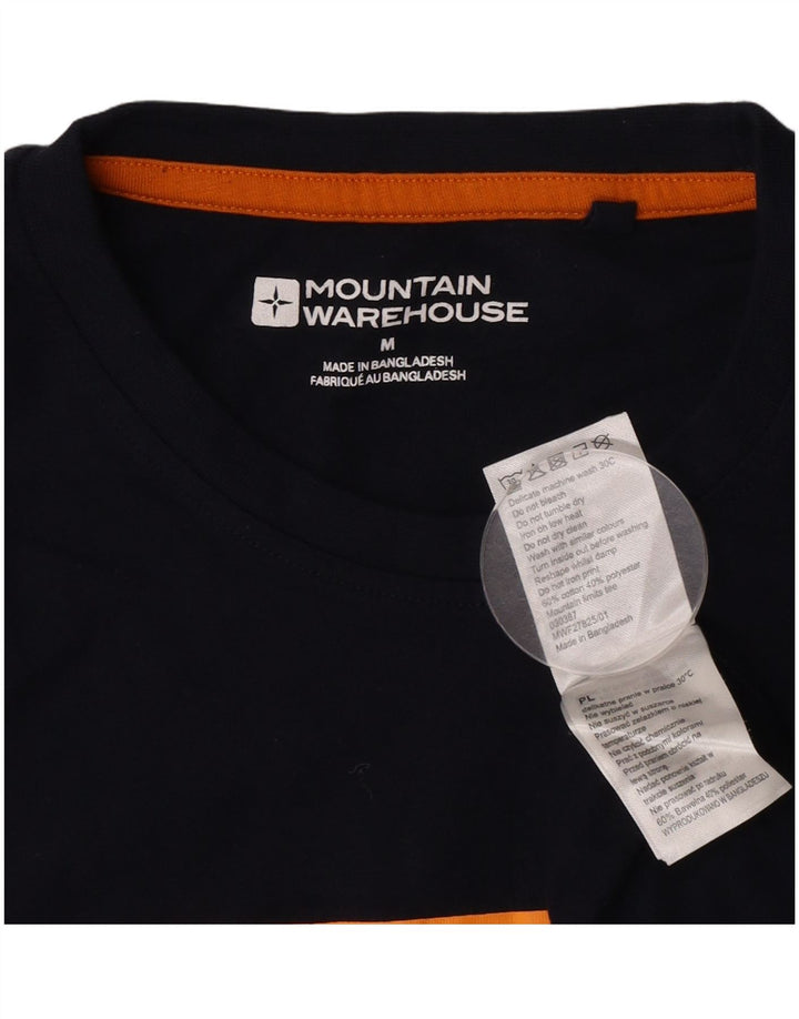 Tricou grafic pentru bărbați Mountain Warehouse Top mediu din bumbac bleumarin