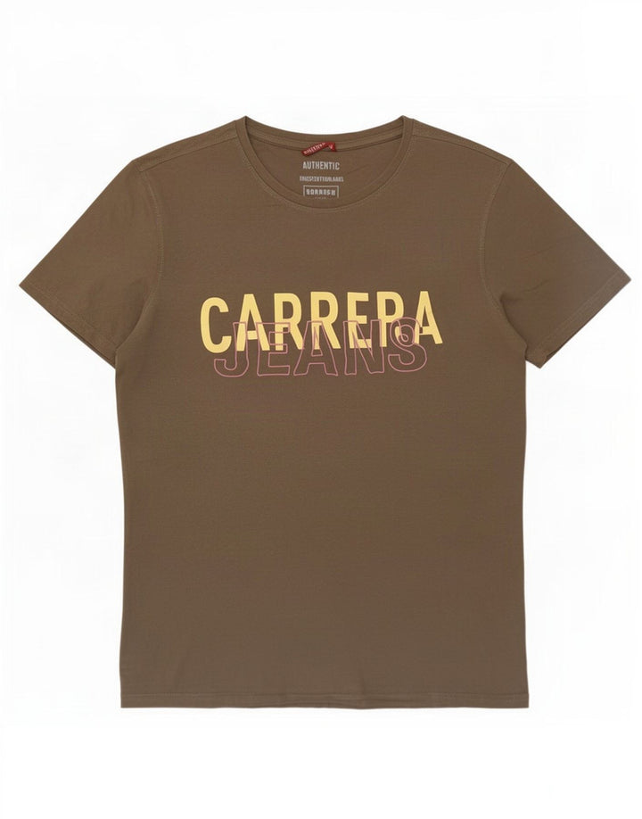 Tricou grafic pentru bărbați Carrera Top Mediu Kaki Bumbac