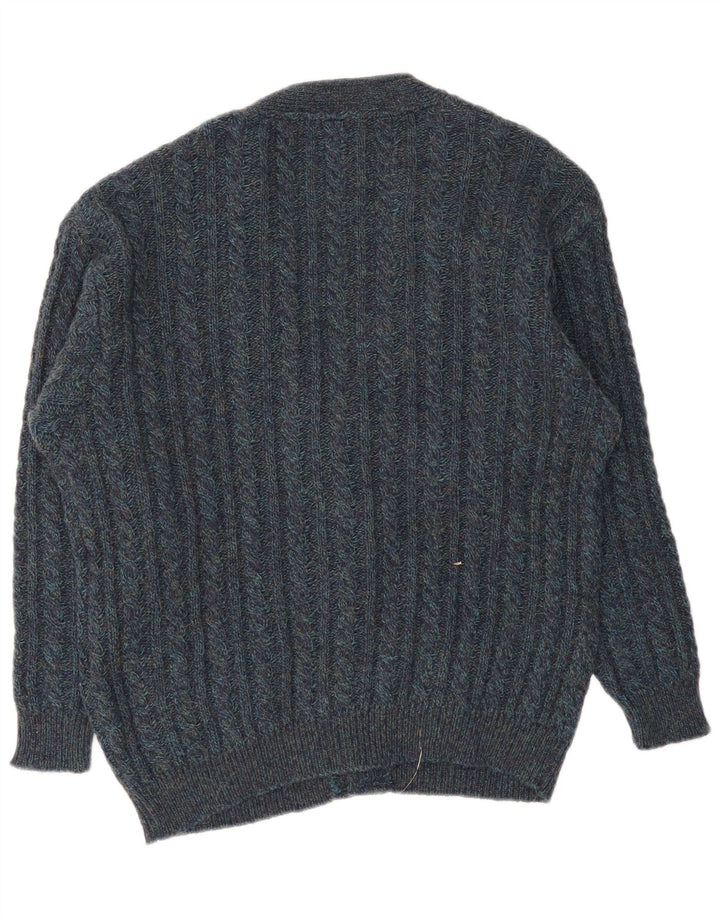 Cardigan Vintage pentru bărbați, mare, bleumarin