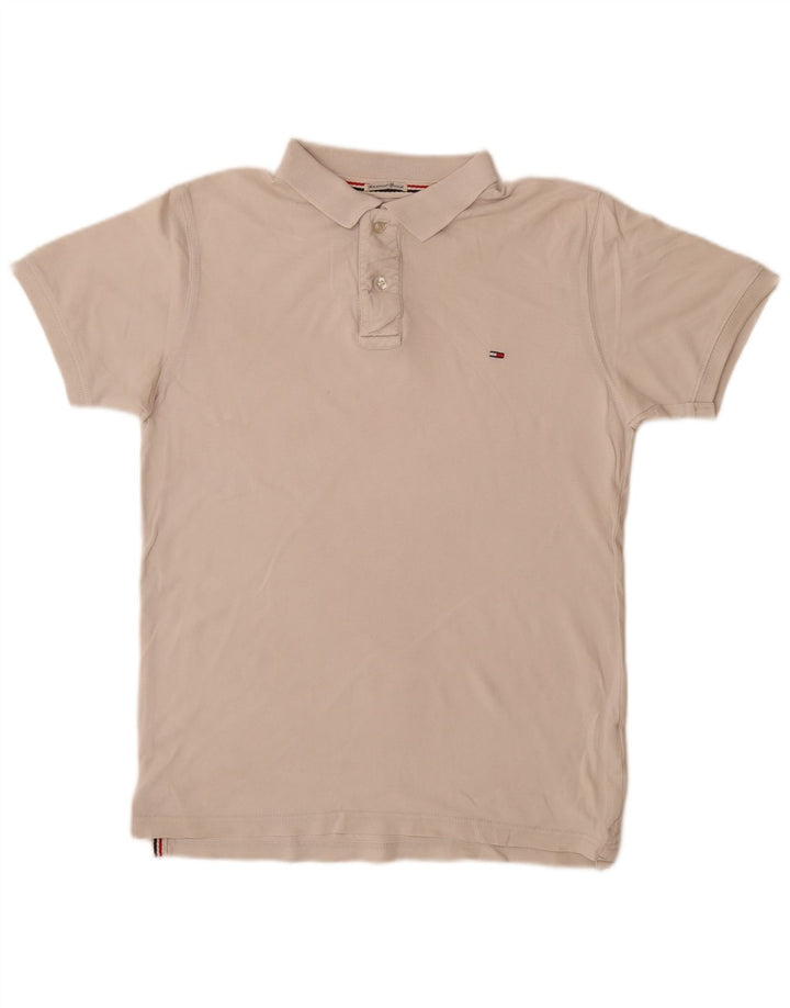 Tricou polo TOMMY HILFIGER pentru bărbați, bumbac alb mediu
