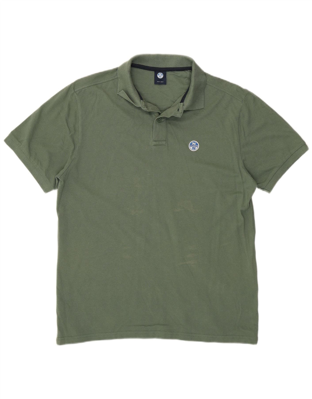 Tricou polo North Sails pentru bărbați, bumbac verde mediu