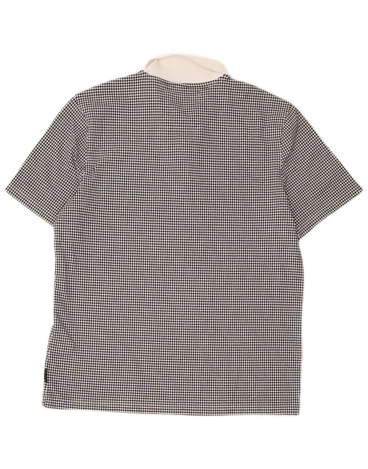 Tricou polo rugby pentru bărbați Ted Baker Mărimea 4 Poliester geometric negru mare