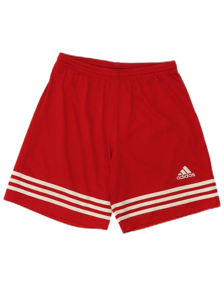 Pantaloni scurți sport pentru bărbați Adidas Climalite, poliester roșu mic
