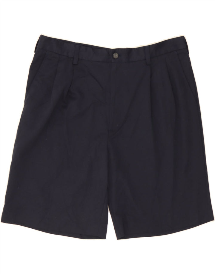 IZOD Mens Pegged Chino Shorts W38 XL Navy Blue Polyester Vintage Izod and Second-Hand Izod from Messina Hembry 