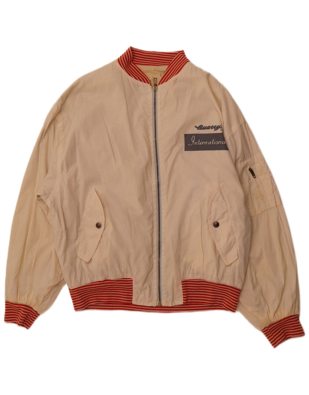 Jachetă reversibilă QUARRY pentru bărbați, UK 42 XL, bumbac alb