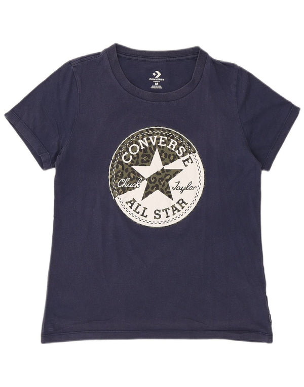 Tricou grafic Converse pentru femei Top UK 12 Medium Bleumarin Bumbac
