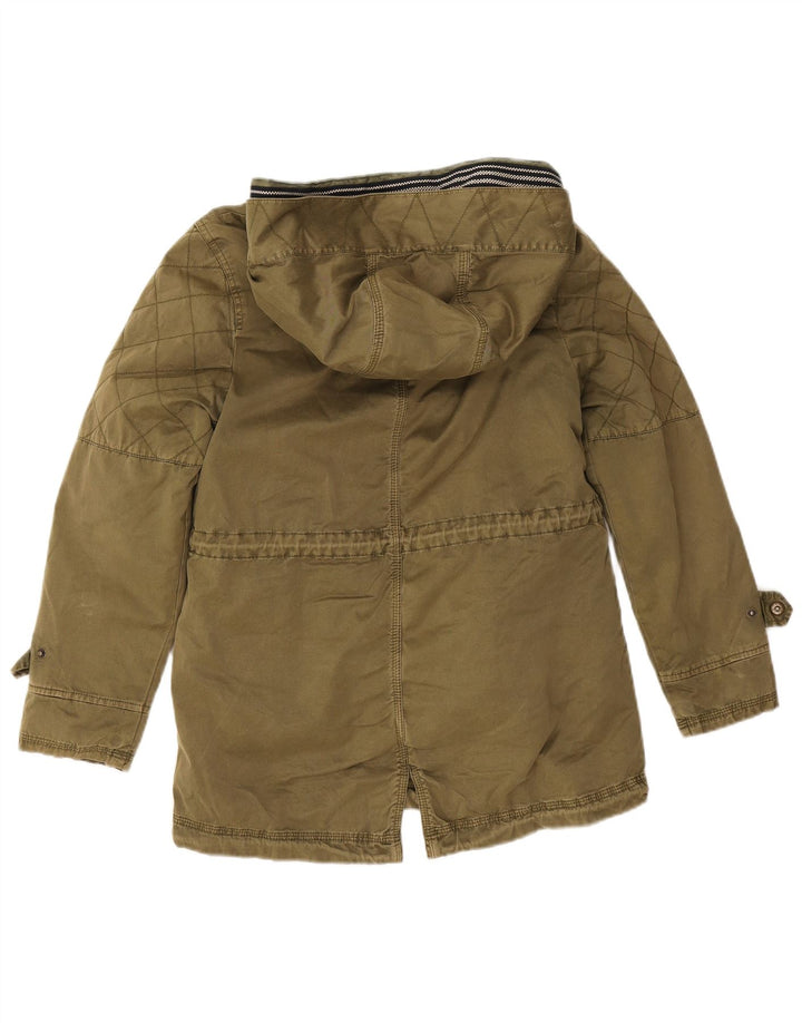 Jachetă parka cu glugă pentru fete Zara 13-14 ani Kaki Poliester