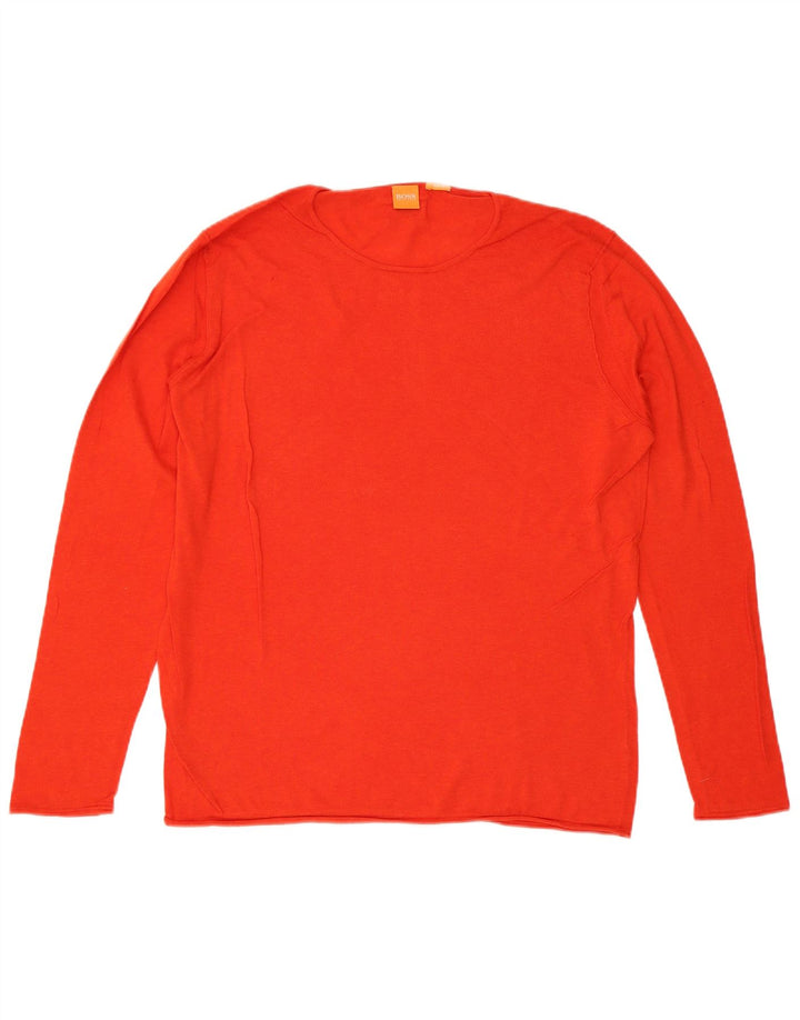 Pulover Hugo Boss pentru bărbați, cu gât crew, 2XL, roșu
