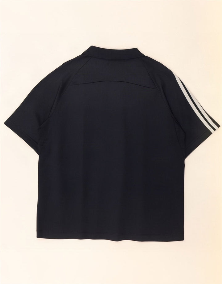Tricou polo Adidas pentru bărbați, poliester bleumarin mic