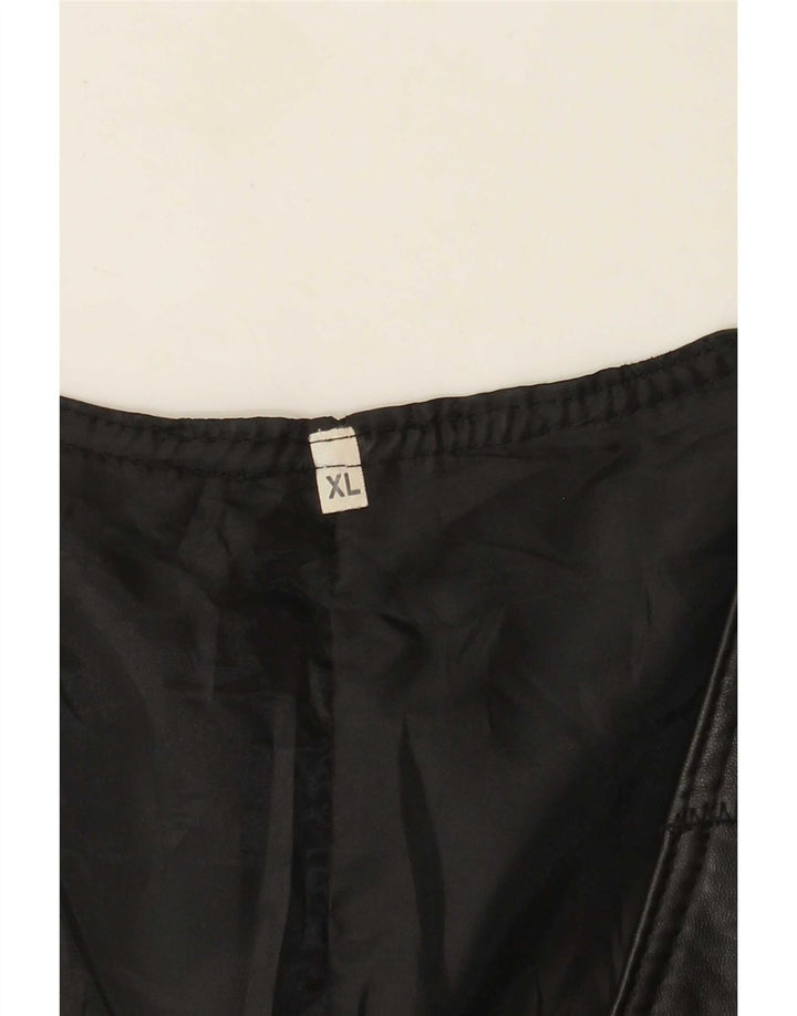 Vestă din piele vintage pentru bărbați, XL, mozaic negru