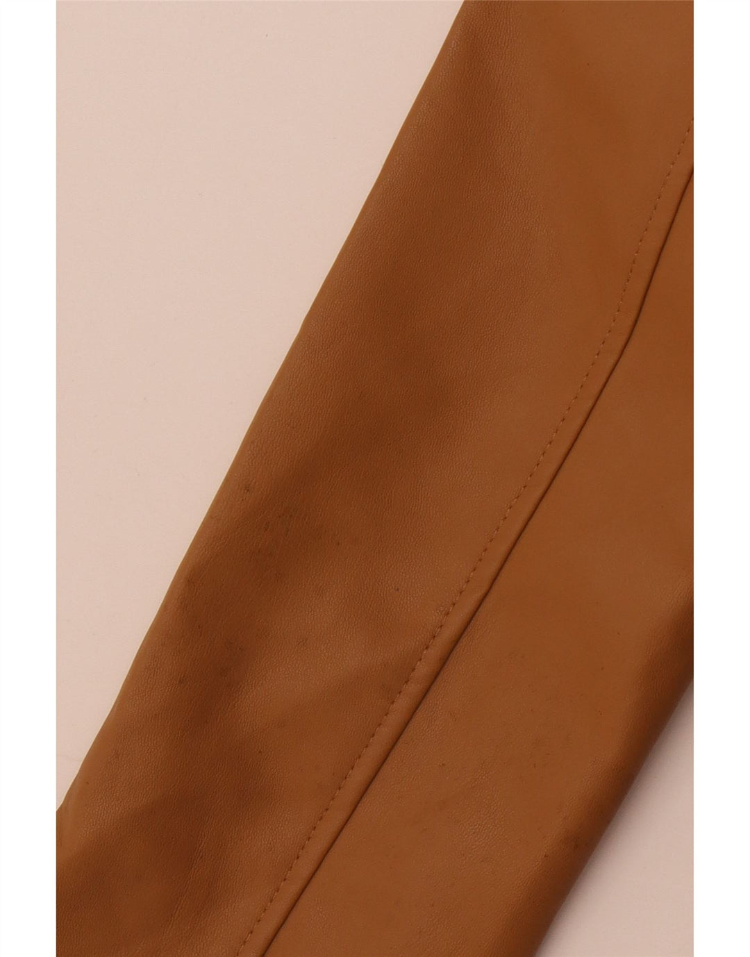 Jachetă din piele artificială pentru femei Zara, UK 10, poliester, bej mic