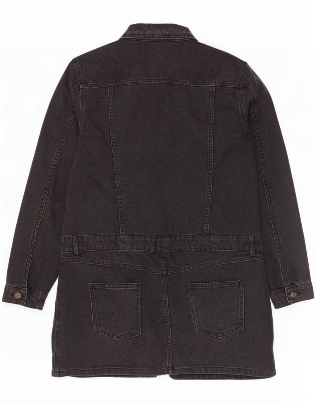 Palton de blugi pentru femei Zara UK 14 mare, negru, bumbac