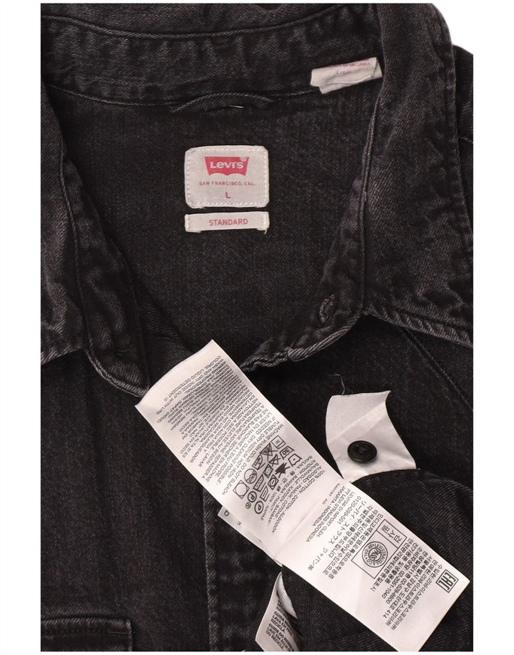 Cămașă de blugi standard pentru bărbați Levi's, mare, gri, bumbac