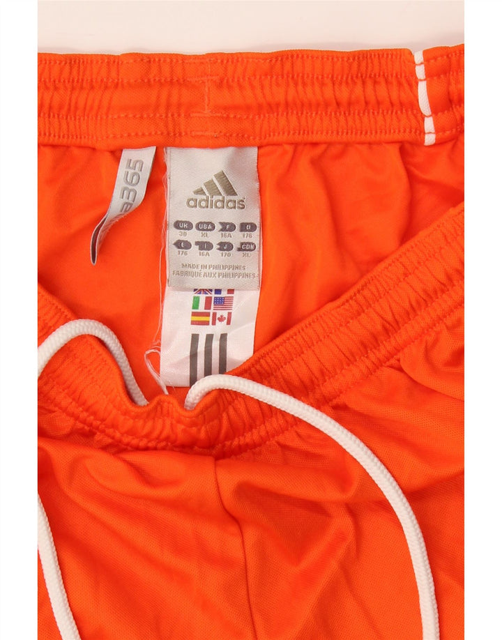 ADIDAS Boys Sport Shorts 15-16 Years  Orange Polyester Vintage Adidas and Second-Hand Adidas from Messina Hembry 