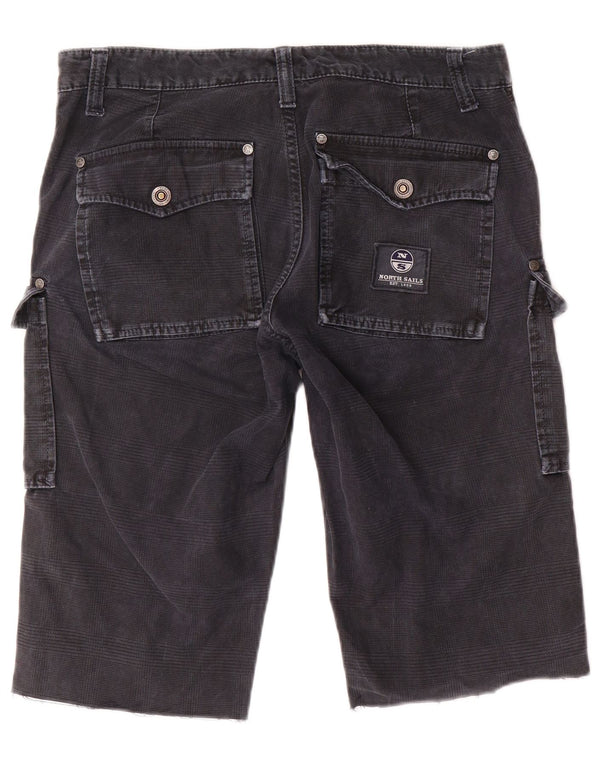 NORTH SAILS Pantaloni scurți cargo pentru bărbați IT 48 Medium W34 Navy Blue Houndstooth
