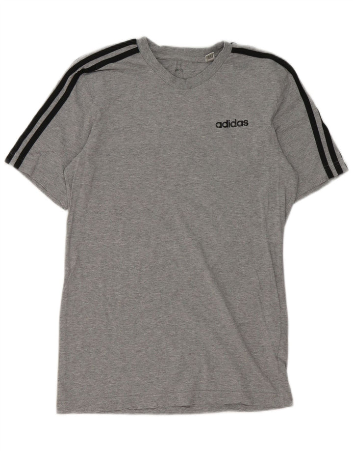 Tricou pentru bărbați Adidas Top mic, gri bumbac
