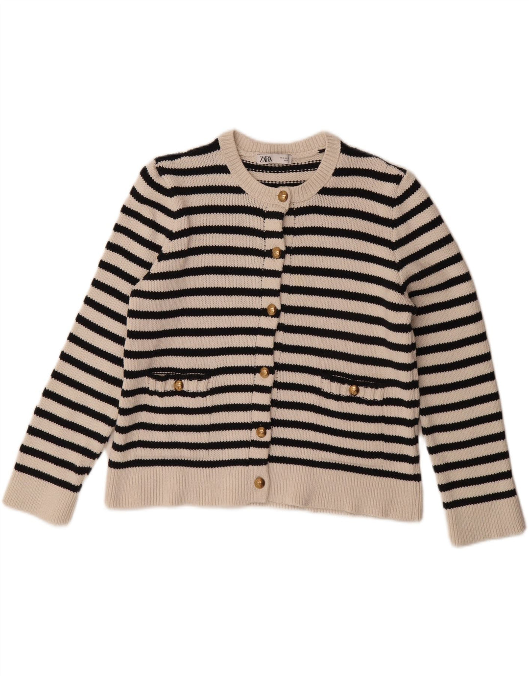Pulover cardigan supradimensionat pentru femei ZARA UK 14 Medium White Dunge