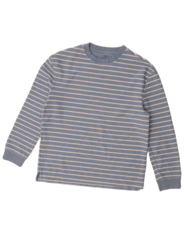Bluză pentru băieți Marks & Spencer cu mânecă lungă 11-12 ani, bumbac cu dungi albastre