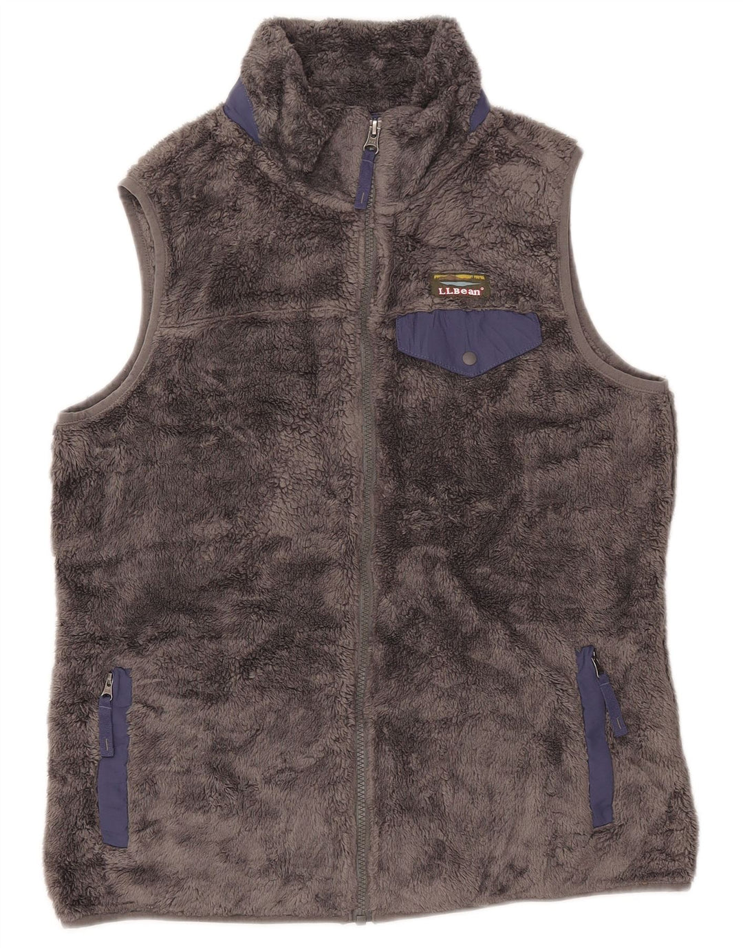 L.L.BEAN Gilet cu lână pentru femei UK 14 Medium Gri Poliester