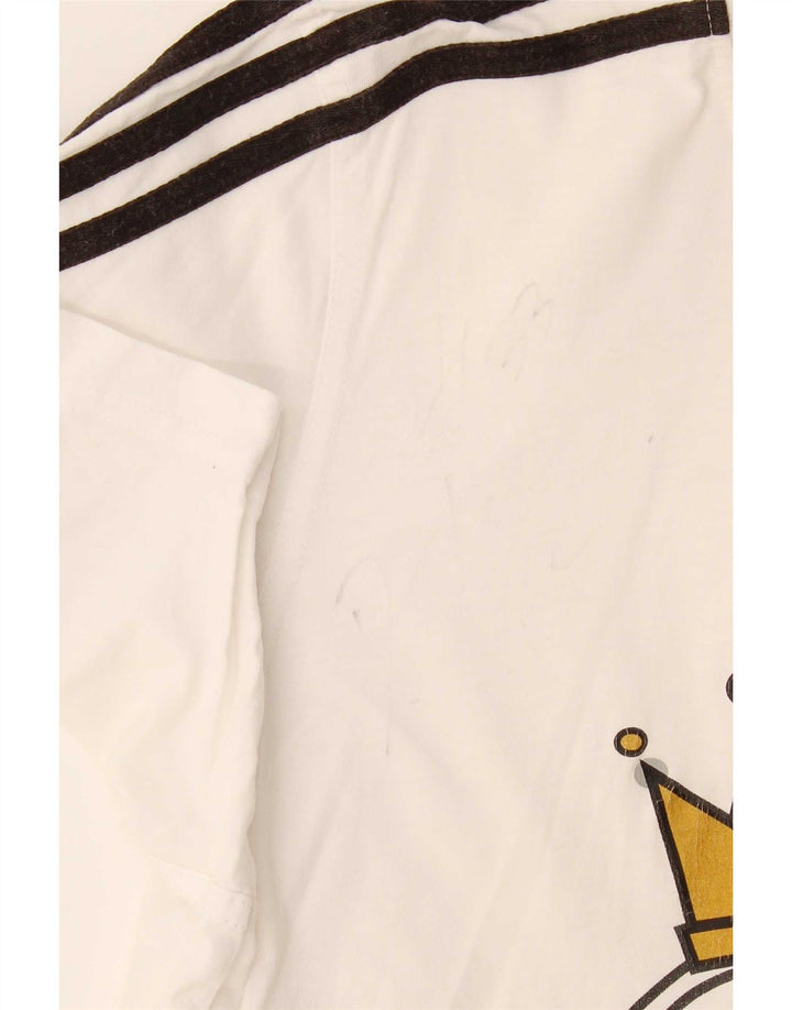 Tricou grafic Adidas pentru bărbați Top UK40/42 Bumbac alb mediu
