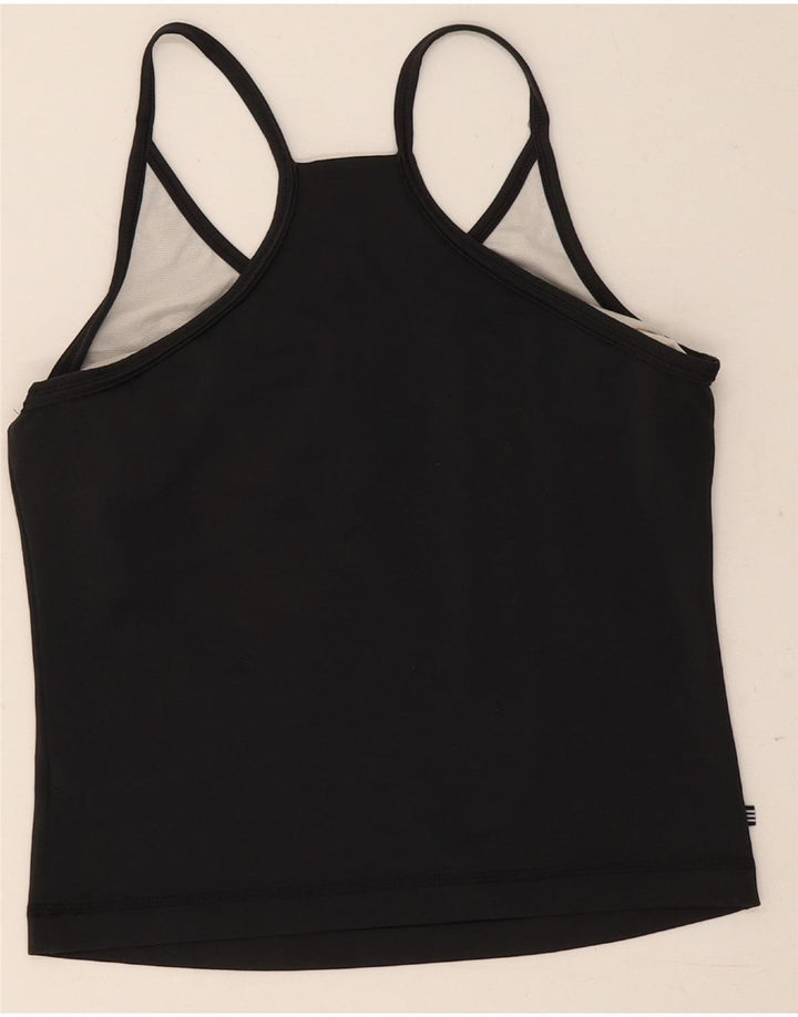 Vest Crop Top pentru femei Adidas UK 12 Poliester mediu negru