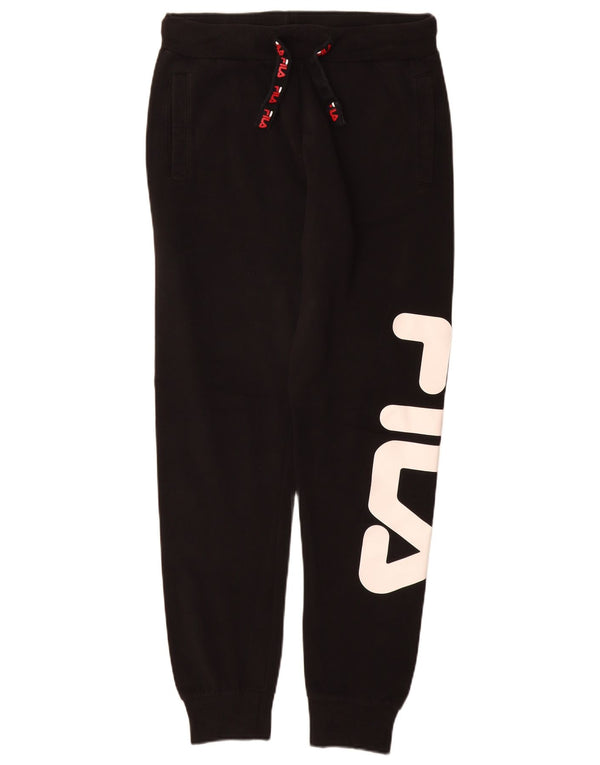 Pantaloni de trening cu grafică Fila pentru bărbați Pantaloni de jogging Mici Bumbac Negru