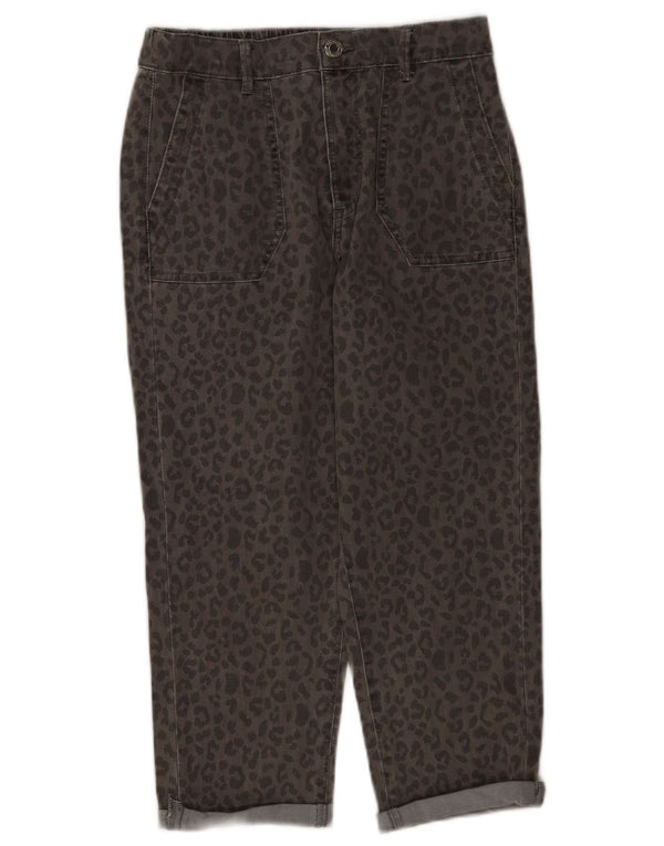 Blugi tăiați pentru femei Marks & Spencer UK 10 Small W28 L21 Gri Animal Print