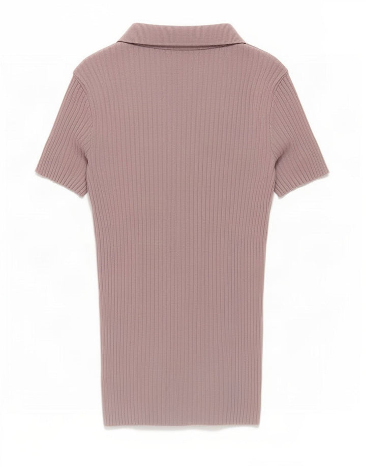 Tricou polo Zara pentru femei UK 12 Mov mediu