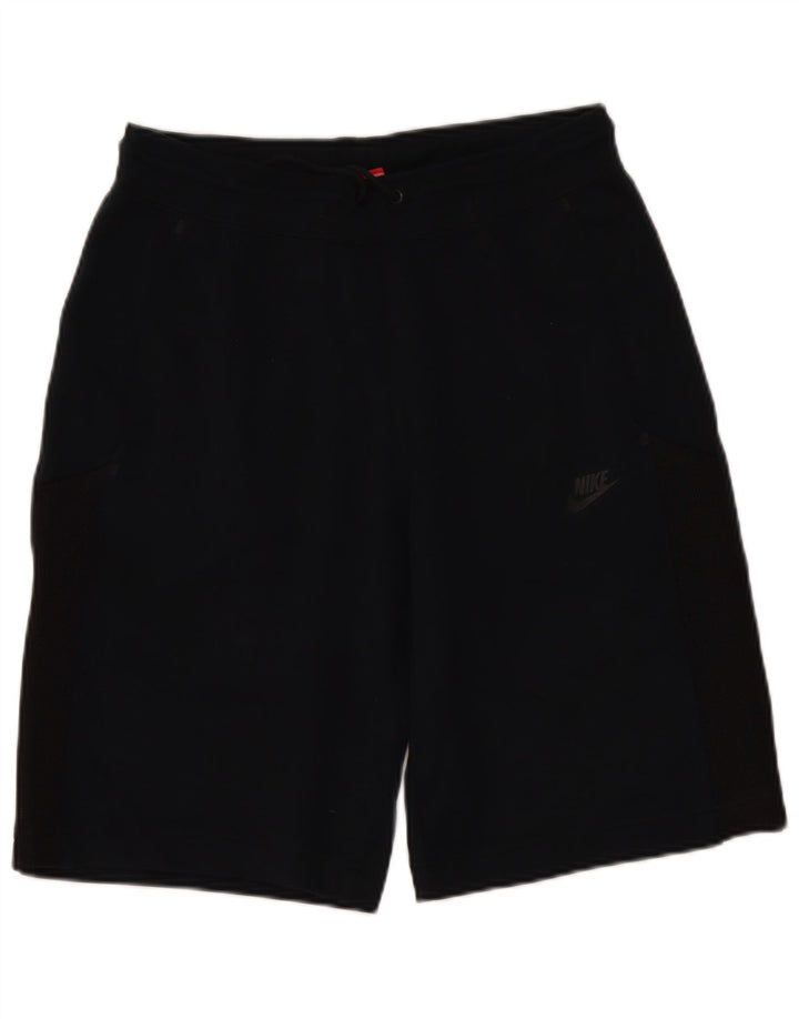 Pantaloni scurți sport Nike pentru bărbați, bumbac mediu negru